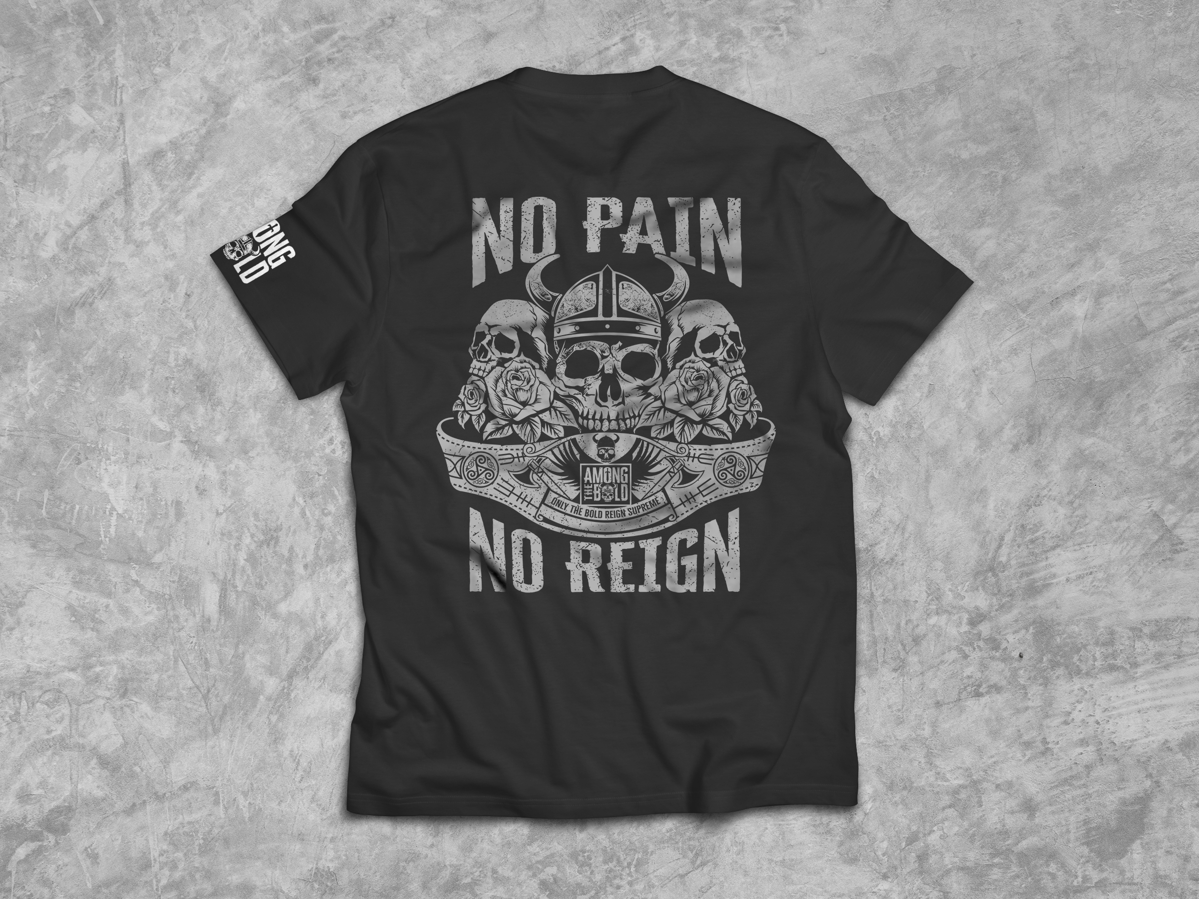 No Pain No Reign (Back Light Grey)